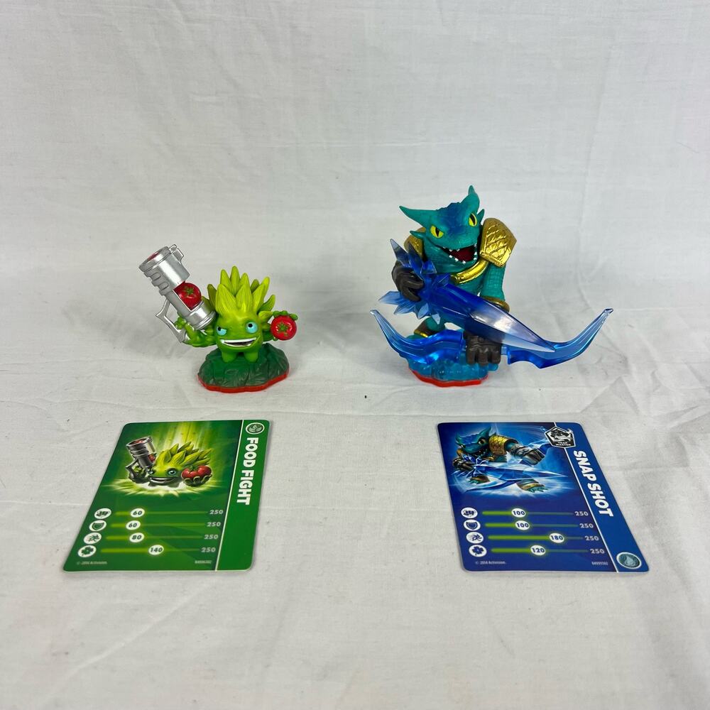 Skylanders Trap Team Character Lot of 2 Food Fight Swap Shot Trap Master